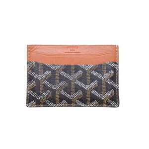 GOYARD San Ciel Pice Card Wallet Herringbone Pattern Brown